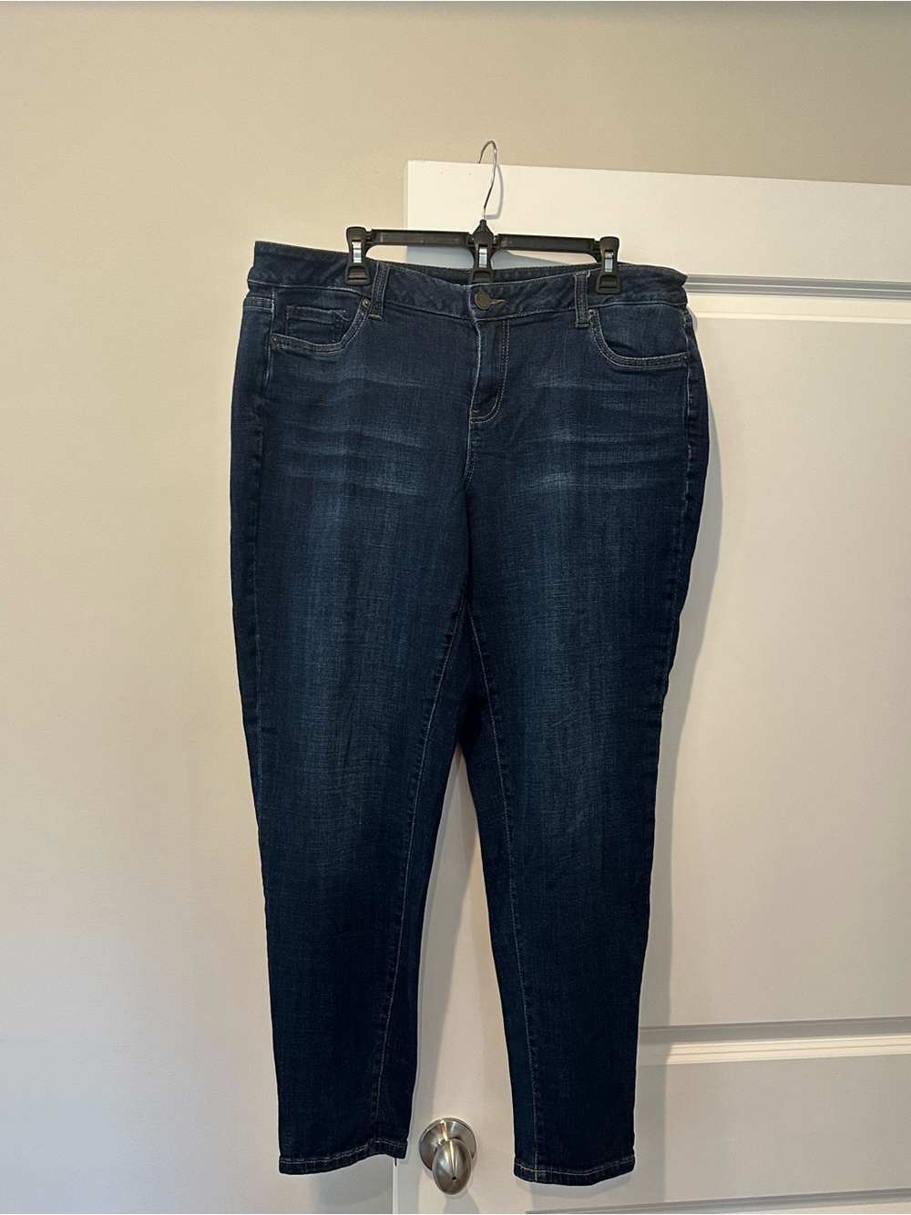 Lane Bryant Low Rise Boyfriend Size 16 Dark Blue Ankle Jeans